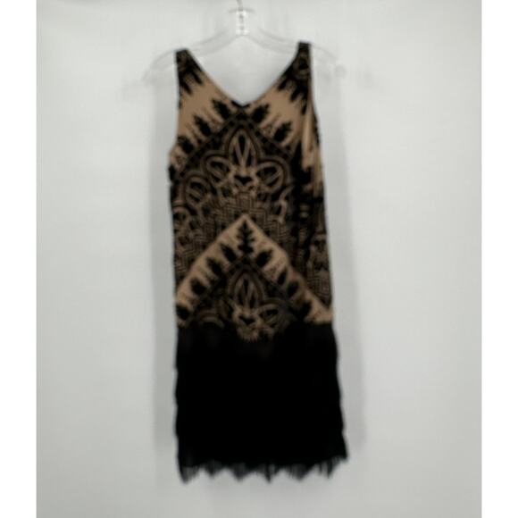 Max Studio Specialty Products Womens Flapper Dress Size M Silk Blend Fringe - Picture 2 of 8